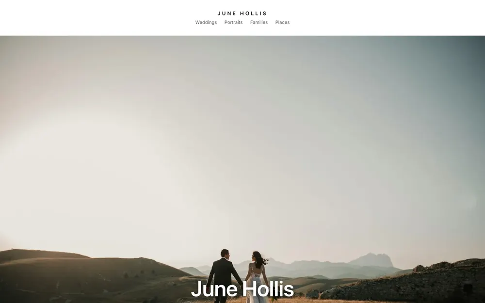 The Full-bleed theme: one photograph across the whole screen